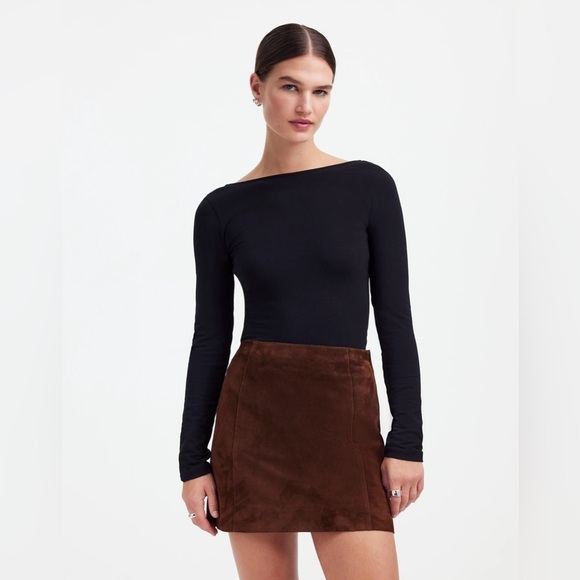 Madewell Alexa Chung for Madewell Suede Mini Skirt NS785 - Picture 1 of 6